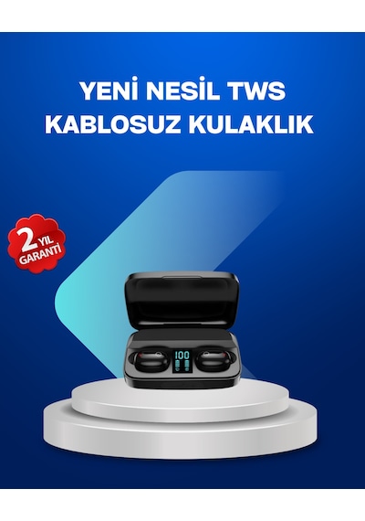 A10s - 491 - Tws Bluetooth 5.0 Kablosuz Kulaklık 1800 Mah - Spt-gld - Şarj Kutulu