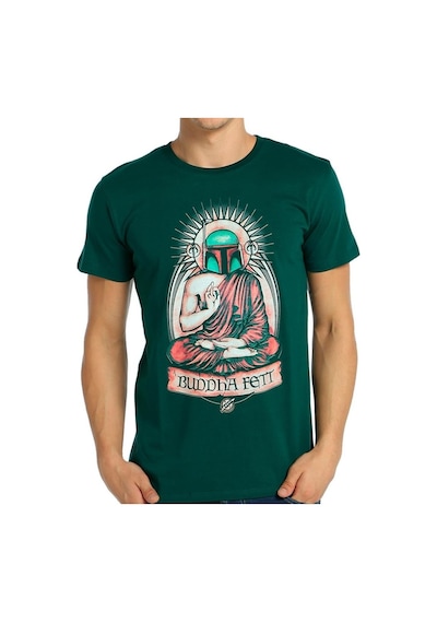 Bant Giyim - Star Wars Mandalorian Boba Fett Yeşil Erkek Tişört