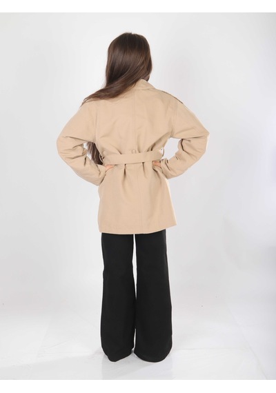 Xo Kids Kız Çocuk Elbise 9-14 Yaş 8802 Bej