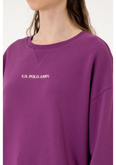 U.S. Polo Assn. Kadın Menekşe Bisiklet Yaka Sweathırt 50313562-VR037