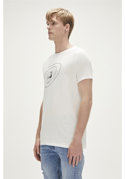 Bad Bear Alive T-shirt Beyaz Baskılı Erkek Tişört 001