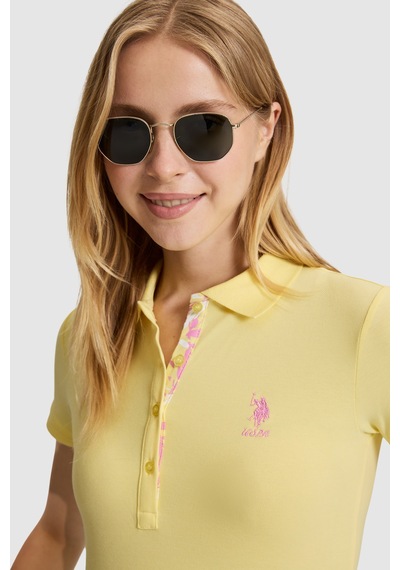 U.S. Polo Assn. U.s. Polo Assn. Kadın Açık Sarı Tişört Basic 50321798-vr004 Acık Sarı