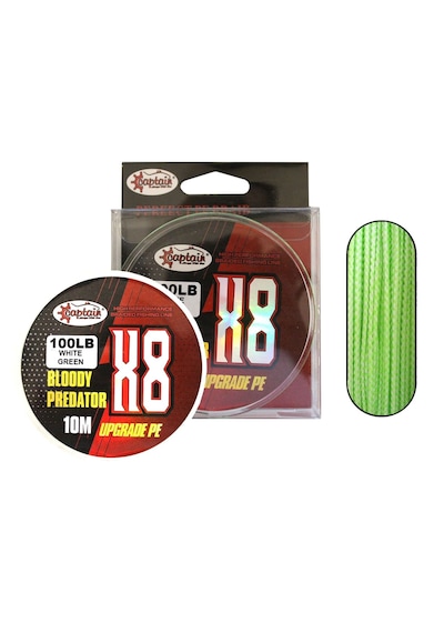 Hook Line 8x Upgrade Pe Bloody Predator Jigging Assist İpi 10mt Green-white Standart - 120 Lbs