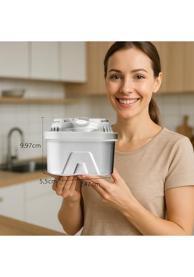 Bluefox 3 Lü Sürahi Filtre Kartuşu Ayarlanabilir Filtrasyon Hızı, İyon Değişimli Kireç Azaltıcı, 160l Kapasite, Aquaphor & Xiaomi Uyumlu
