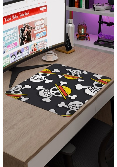 One Piece Kaymaz Dikişli Kauçuk Oyuncu Mousepad V5 - 48x40 Xl Gaming Mouse Pad Fare Altlığı