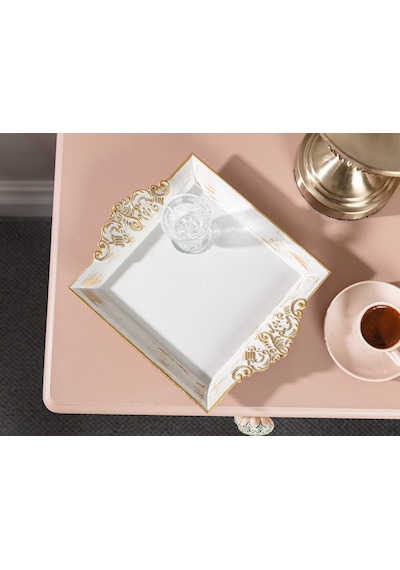 Madame Coco Barroco Tepsi Küçük Barroco26x22x3cm-soft Ekru