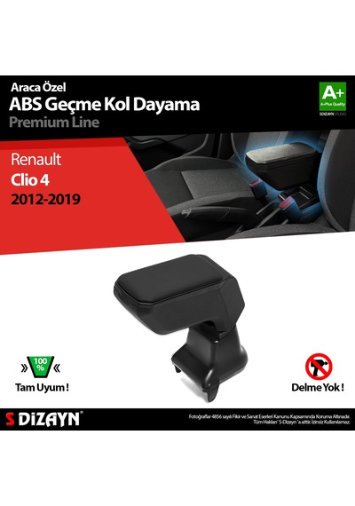 S-Dizayn Renault Clio 4 Kol Dayama Kolçak Geçmeli ABS Siyah 2012-