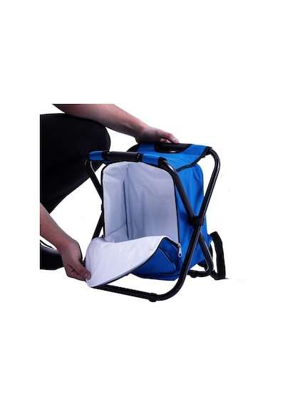 Katlanabilir Soğutuculu Sırt Çantalı Tabure - Argeus Chillpack - Mavi Çok Renkli