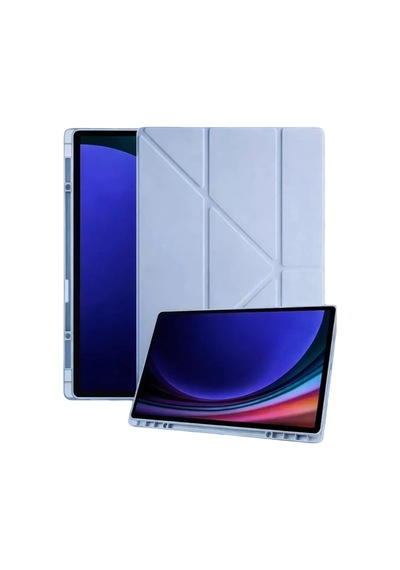 Samsung Galaxy Tab A11 Plus Kalemlikli Mars Tablet Kılıfı - Mavi Arka Kapak