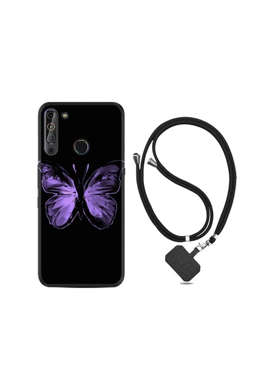 Casper Via X20 Kılıf Boyun Askılı Black Butterfly 1879