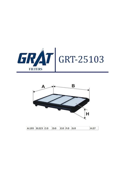 Grat 25103 Hava Filtresı Matız 05-