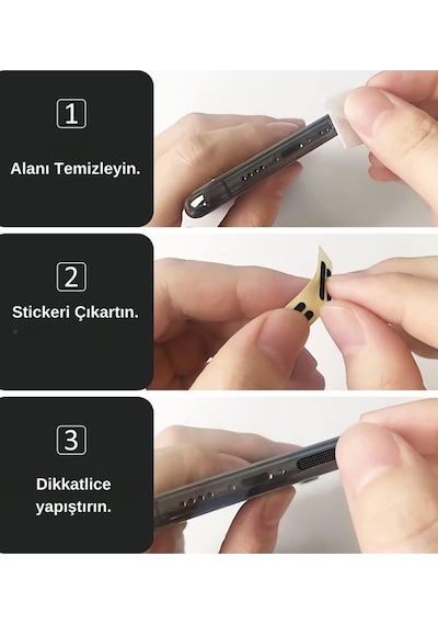 Cep Telefonu Hoparlör Için Toz Önleyici Sticker, 20 Adet, Apple Uyumlu iOS Hoparlör Koruyucu Sticker