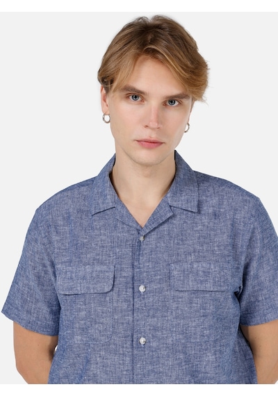 Colin's Colins Normal Kesim Shirt Yaka Cepli Mavi Erkek Kısa Kol Gömlek Cl1068758 Cl1068758 Q1.v1 Inv İndigo