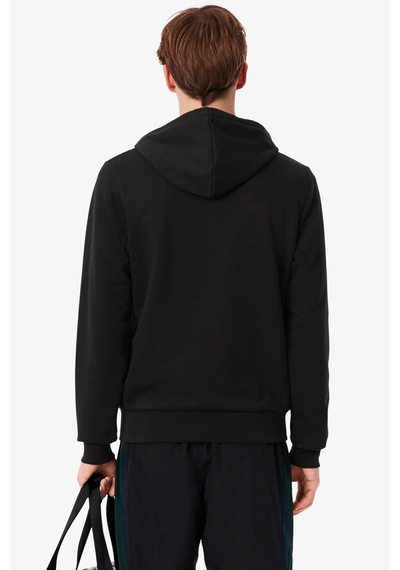 Lacoste Men's Classic Fit Colour-block Fleece Hoodie Organik Pamuk Renk Bloklu Fermuarlı Sweatshirt Siyah Lacoste Men's Classic Fit Colour-block Fleece Hoodie Organik Pamuk Renk Bloklu Fermuarlı Sweatshirt Siyah