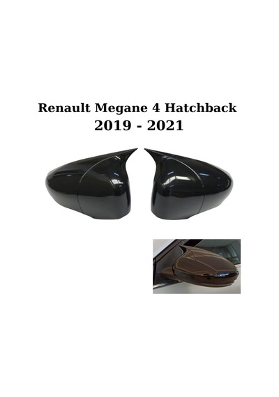 Renault Megane 4 Hb Hatchback 2019 2020 2021 Uyumlu Araca Özel Yarasa Batman Piano Black Ayna Kapağı Takımı