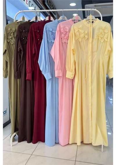 Neşeli Butik Kadın Kahverengi Belden Oturtmalı Çiçek Detaylı Premium Tesettür Elbise Nbvq4933 Neşeli Butik Kadın Kahverengi Belden Oturtmalı Çiçek Detaylı Premium Tesettür Elbise Nbvq4933