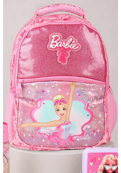 X Dekomus Lisanslı Barbie Ballerina Magic Collection Büyük Boy Okul Çantası,beslenme Kabı Ve Matara Seti Altın