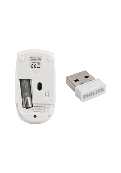 Philips Spk7398w/38 1600 Dpı Sessiz Tıklama Beyaz Kablosuz Ofis Mouse