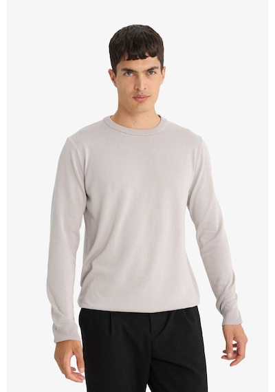 Defacto Regular Fit Bisiklet Yaka Triko Kazak A5268ax25augr192 Gri