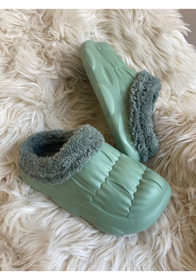 Akınal Bella Ortopedik Ultra Yumuşak Yünlü Unisex Ev Terliği Nil Yeşili