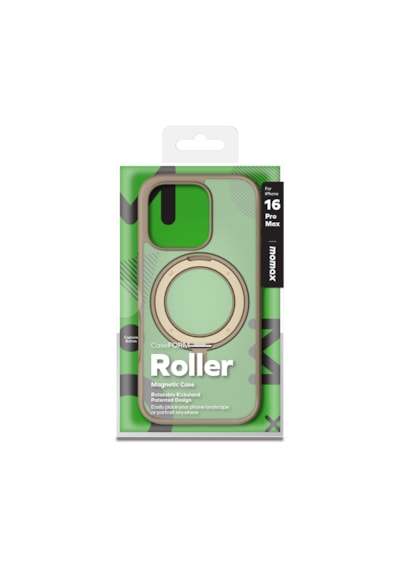 Momax Roller CaseForm Apple Uyumlu iPhone 16 Pro Max Magsafe Kılıf Altın