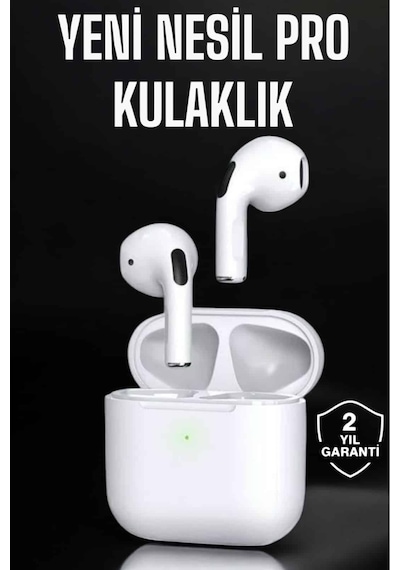 Beyaz Yeni Nesil Pro Bluetooth Kulaklık Yüksek Ses Kaliteli Anc Özelliği -