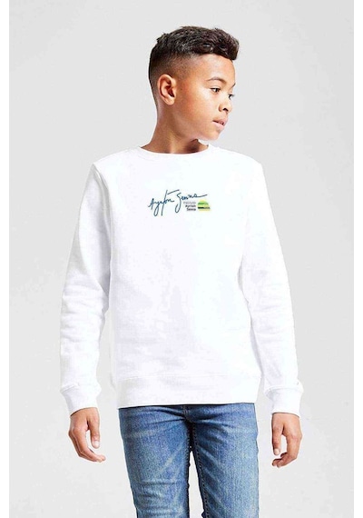 Tshirthane Senna Imzalı Logo Screen Shot 2018 Baskılı Unisex Çocuk Beyaz Sw Beyaz