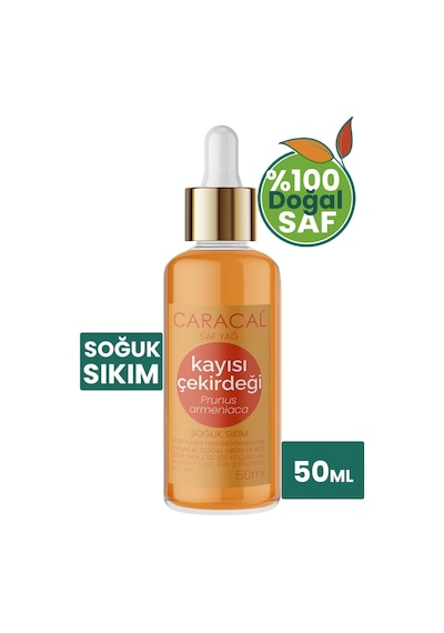 Caracal %100 Saf Kayısı Çekirdeği Yağı Soğuk Sıkım Doğal 50 Ml
