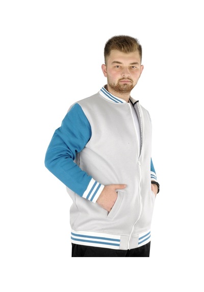 Mode Xl Büyük Beden Erkek Kolej Mont 22618 Gri 001