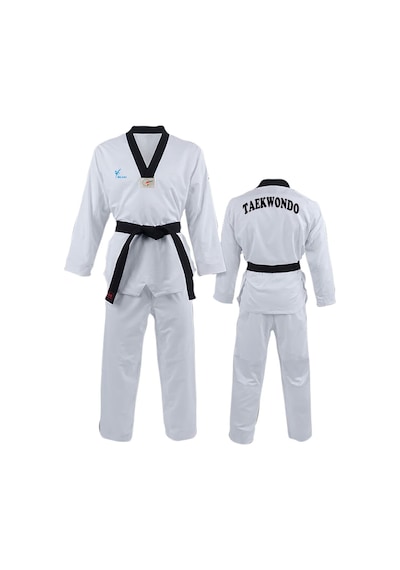 Siyah Yaka Taekwondo Elbisesi Dobok Tekvando Elbisesi Beyaz
