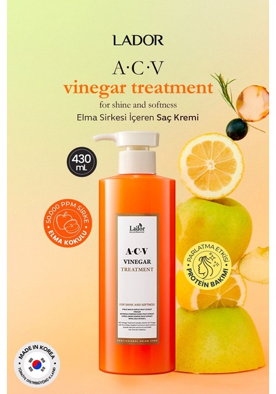 Lador Saç Derisini Canlandıran ve Parlaklaştıran Sirke Özlü Saç Kremi LADOR ACV Vinegar Treatment 430ML