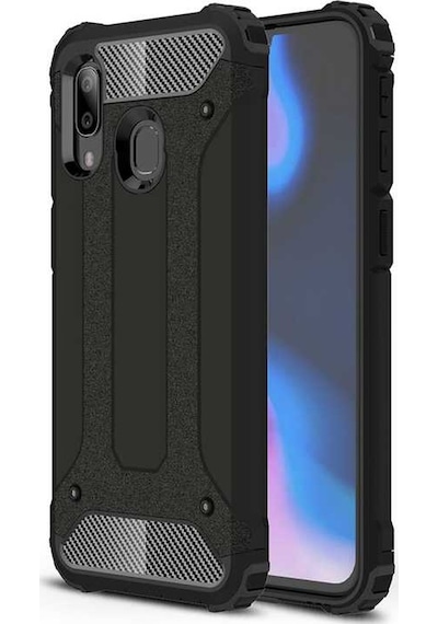 Noktaks - Xiaomi Uyumlu Xiaomi Redmi 7 - Kılıf Çift Katman Zırh Tank Crash Military Kapak - Siyah T8666 Siyah