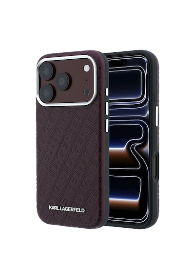 Apple Uyumlu iPhone 18 Pro Max Uyumlu Kılıf Karl Lagerfeld Lisanslı Damgalı Metal Yazı Logolu Grained Kapak Bordo Apple Uyumlu iPhone 18 Pro Max Uyumlu Kılıf Karl Lagerfeld Lisanslı Damgalı Metal Yazı Logolu Grained Kapak Bordo