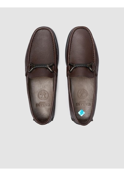 Cabani Tivra %100 Hakiki Deri Kahverengi Toka Detaylı Erkek Loafer