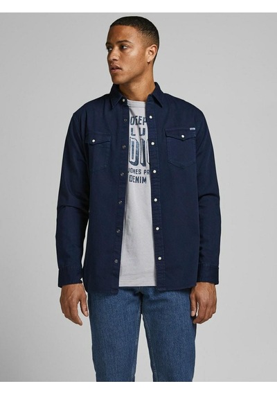 Jack & Jones Jack Jones Erkek Denim Gömlek Jjesherıdan 12138115 Lacivert Jack & Jones Jack Jones Erkek Denim Gömlek Jjesherıdan 12138115 Lacivert