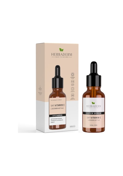 Herbaderm Superserum Saf Vitamin C Antioksidant Aydınlatıcı  Doğal Serum 30 ML
