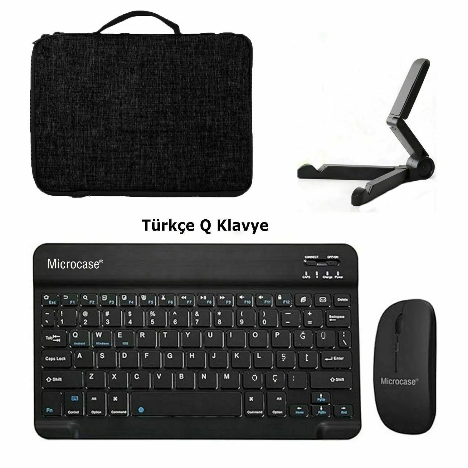 Microcase Oneplus Pad 4 13.2 İnch Papermatte Edition Tablet Uyumlu Tablet Çanta+türkçe Bluetooth Klavye+mouse+tablet Standı-siyah Al8128 Diğer
