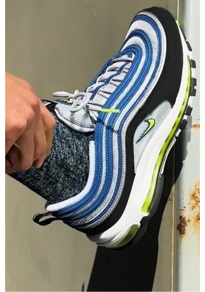 Nike Air Max 97 Reflector Leather Sneaker Hakiki Deri Reflektörlü Günlük Spor Ayakkabı Mavi Nike Air Max 97 Reflector Leather Sneaker Hakiki Deri Reflektörlü Günlük Spor Ayakkabı Mavi