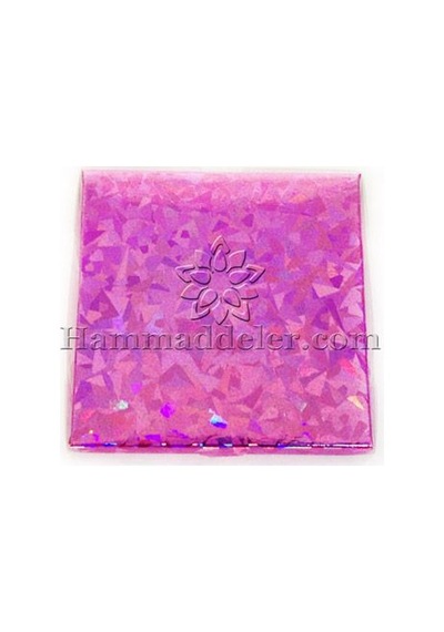 Fuşya Geometrik Asetat Kutu 9x9x3 Cm 10 Adet