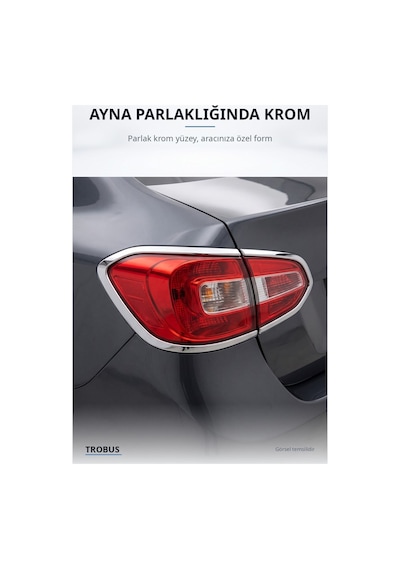 Citroen Nemo 2007 Ve Sonrası Uyumlu Krom Stop Çerçevesi 2 Parça Abs Krom