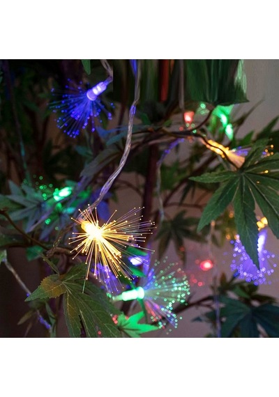 4 Metre Rgb Renkli Fiber Optik Ledli Kirpi Led Işık Yılbaşı Işığı Yılbaşı Ağacı Işığı Modlu Fişli