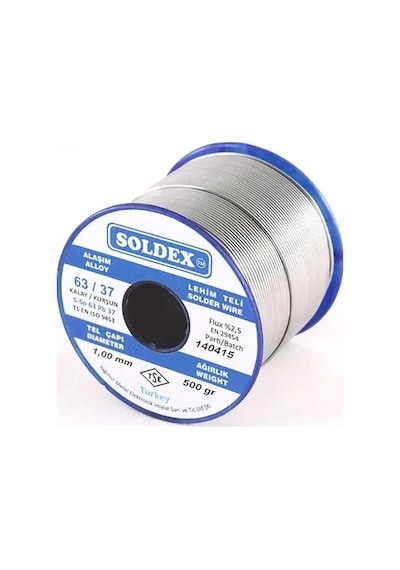63-37 Lehim Teli 200 Gr 1,2 Mm, Sn:63 - Pb:37 Beyaz