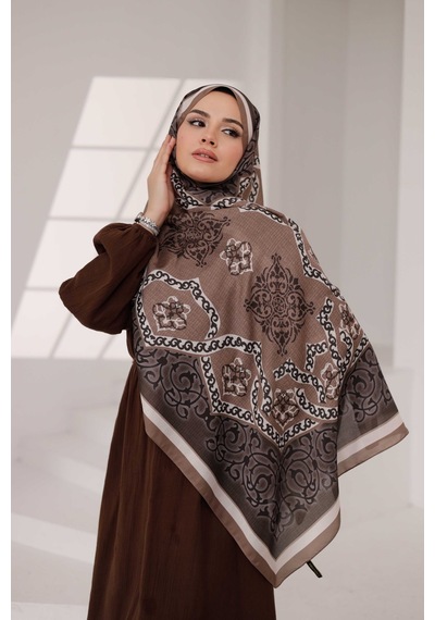 Mimiyum Rüveyda Premium Soft Şal Acı Kahve