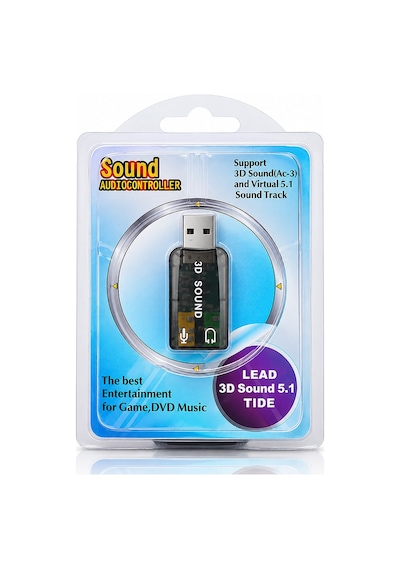 Usb Ses Kartı Harici 3d Sanal 5.1 Kulaklık Mikrofon Adaptörü