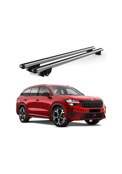 Kanca Skoda Kodiaq 2017 Ve Sonrası Uyumlu Gri Kilitli Ara Atkı 120cm Port Bagaj Tavan Barı