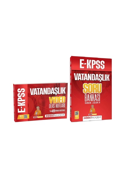 İndeks Akademi 2026 Ekpss Vatandaşlık Video Ders Notları + Soru Bankası 2 Li Set - Şahnaz Eseroğlu İndeks Akademi Yayıncılık