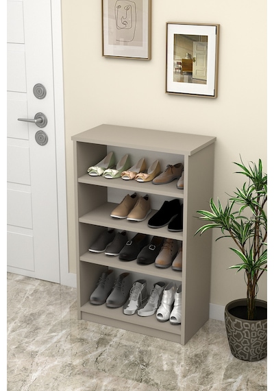 Asra Trend 4 Katlı Açık Raflı Ayakkabılık A-31 %100 MDF Modern Bot Uyumlu Düzenleyici Kül Gri Asra Trend 4 Katlı Açık Raflı Ayakkabılık A-31 %100 MDF Modern Bot Uyumlu Düzenleyici Kül Gri