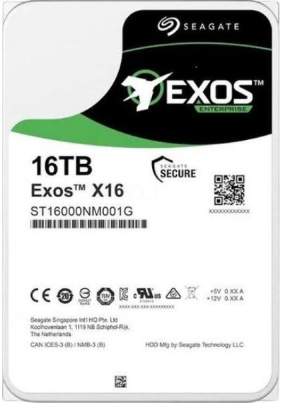 Seagate Exos X18 ST16000NM000J 3.5"  16 TB 7200 RPM 256 MB SATA 3 HDD
