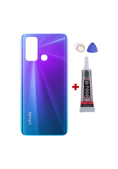Vivo Y30 Mor Arka Kapak Batarya Kapağı Pil Kapağı Yapışkan Ve Sökme Aparatıyla Beraber Full Set Mor