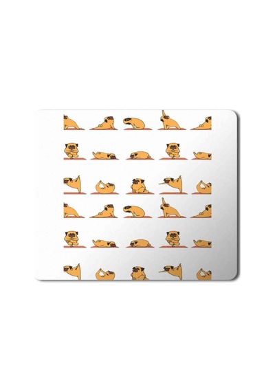 Yoga Yapan Pug Köpek Mouse Pad Mousepad